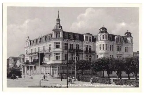 AK, Zinnowitz auf Usedom, Teilansicht, 1953