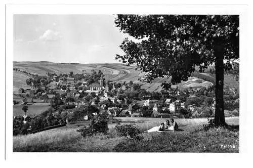 Ansichtskarte, Wurzbach Thür., Gesamtansicht, 1956