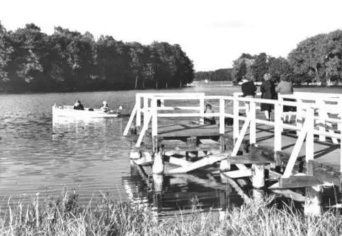 Ansichtskarte, Templin U.M., Dampferanlegestelle am Ratsteich 1973