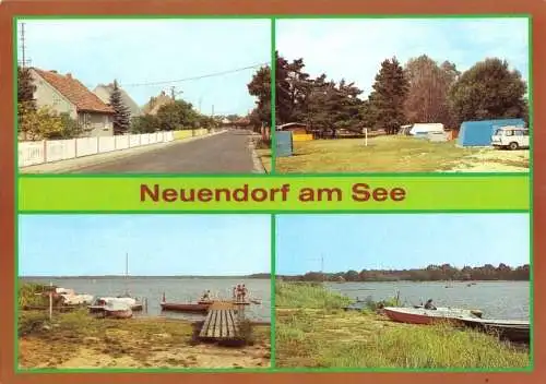 Ansichtskarte, Neuendorf am See Kr. Lübben, vier Abb., 1984