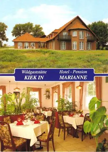 Ansichtskarte, Plau Kr. Lübz, OT Heidenholz, Wildgaststätte Kiek In und Hotel, um 1995