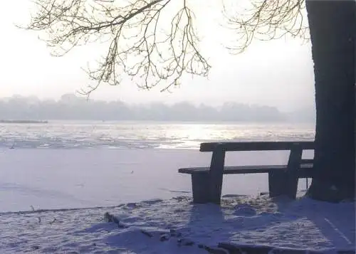 AK, Zeuthen Kr. Königs Wusterhausen, Zeuthener See, Winterimpressionen, um 1995