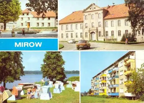 Ansichtskarte, Mirow Kr. Neustrelitz, vier Abb., 1990