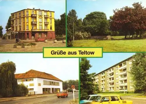 Ansichtskarte, Teltow Kr. Potsdam, vier Abb., 1988