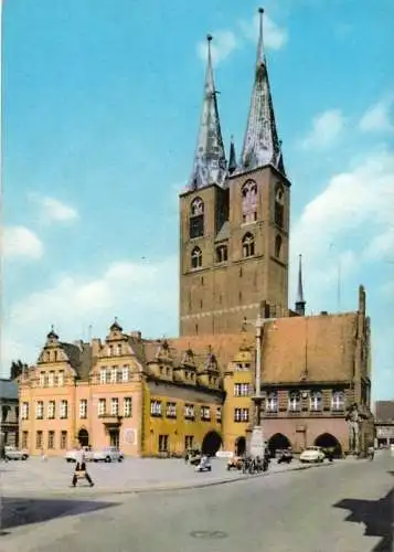 AK, Stendal, Markt mit Rathaus, 1964