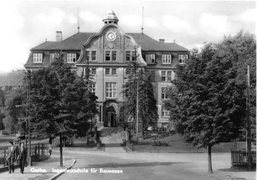 Ansichtskarte, Gotha, Ingenieurschule für Bauwesen, 1975