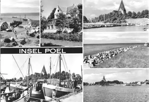 Ansichtskarte, Insel Poel, sechs Abb., 1974