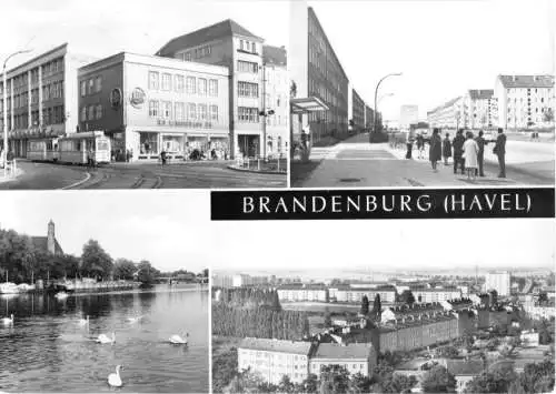 Ansichtskarte, Brandenburg Havel, vier Abb., 1973