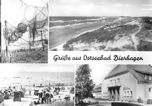 Ansichtskarte, Ostseebad Dierhagen Kr. Ribnitz-Damgarten, vier Abb., 1982