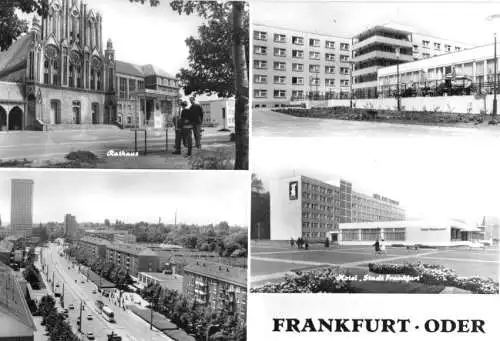 Ansichtskarte, Frankfurt Oder, vier Abb., 1977