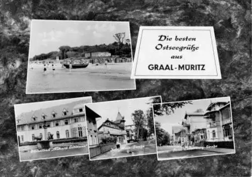 Ansichtskarte, Seeheilbad Graal-Müritz, vier Abb., gestaltet, 1963