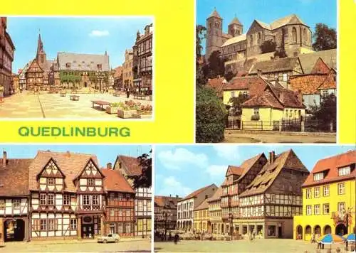 Ansichtskarte, Quedlinburg, vier Abb., 1981