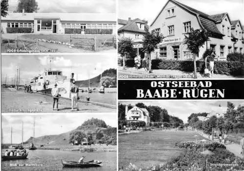 AK, Ostseebad Baabe Rügen, fünf Abb., u.a. FDGB-Heim "Am See", 1972