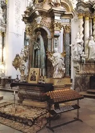 Ansichtskarte, Neuzelle, Kirche, Blick a.d. Marienaltar, ca. 1992