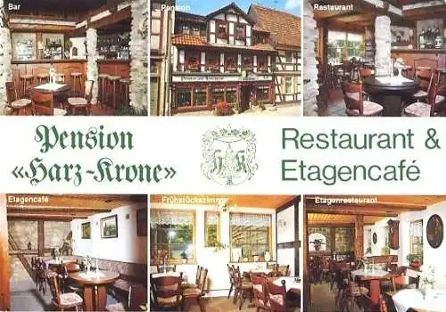 AK, Wernigerode, Pension "Harz-Krone", 6 Abb., ca. 1996