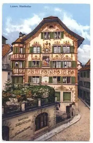 Ansichtskarte, Luzern, Stadtkeller, um 1920