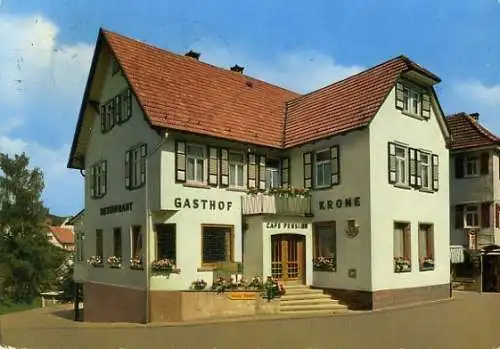 Ansichtskarte, Zavelstein, württ. Schwarzwald, Gasthof "Krone"