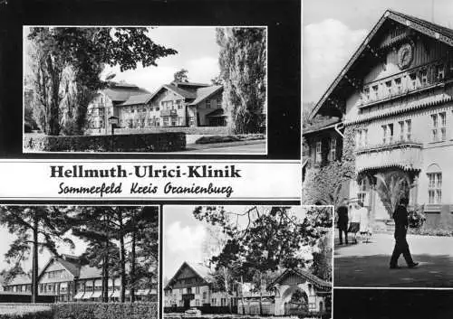 Ansichtskarte, Sommerfeld Kr. Oranienburg, Helmuth-Ulrici-Klinik, vier Abb., 1967