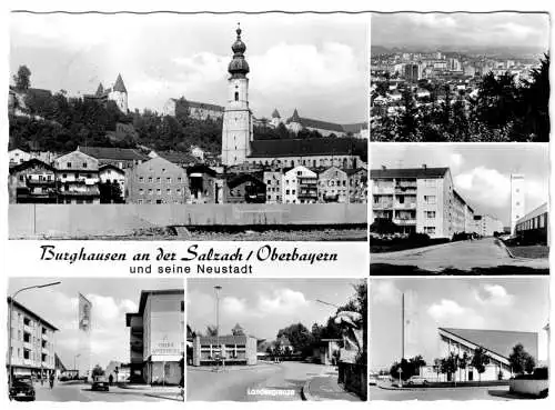 Ansichtskarte, Burghausen a.d. Salzach Obb., sechs Abb., 1979