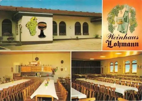 Ansichtskarte, Bechtheim Worms, Weinhaus Lohmann, drei Abb., 1981