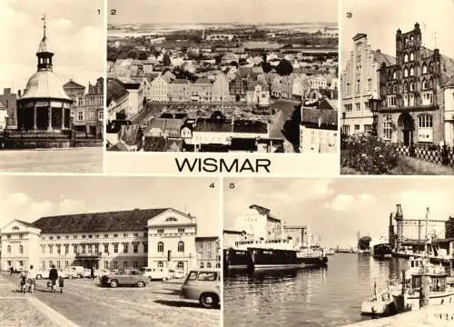 AK, Wismar, fünf Abb., 1974