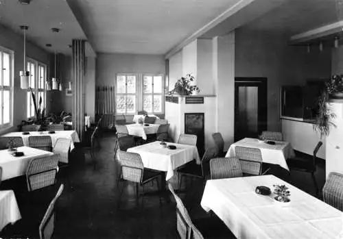 Ansichtskarte, Eisenach, Wartburg, Burgcafé, Gastraum, 1966