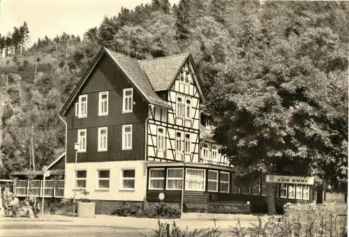 Ansichtskarte, Wendefurt Harz, HO-Hotel "Zur Bode", 1971