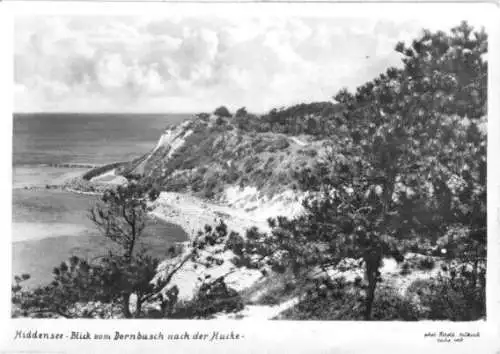 Ansichtskarte, Insel Hiddensee, Bl. v. Dornbusch n. d. Hucke, 1957