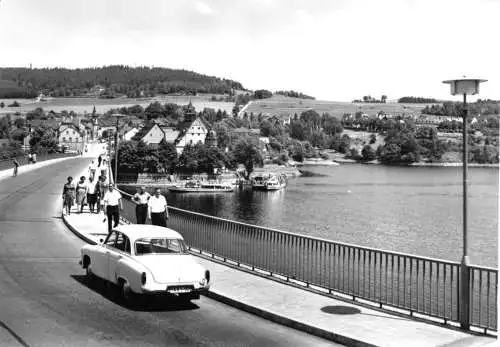 Ansichtskarte, Saalburg Saale, Partie mit Stausee, 1982