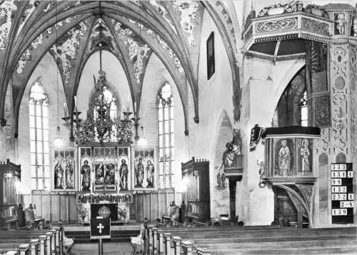 Ansichtskarte, Lutherstadt Eisleben, Andreaskirche, innen, 1973