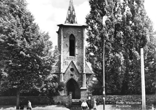 Ansichtskarte, Berlin Weißensee, Pfarrkirche, 1972