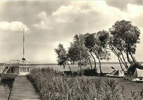 Ansichtskarte, Plau Meckl., Bootssteg am Seglerheim, 1967