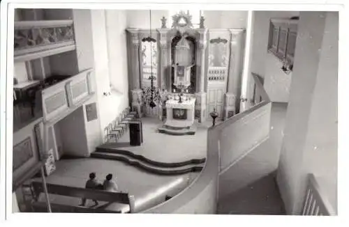 Foto im Ansichtskarte-Format, Schmannewitz, Innenansicht der Kirche, 1984