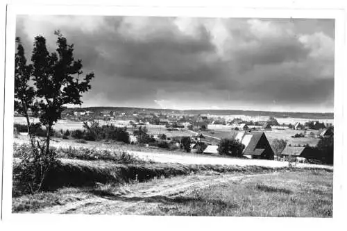 Ansichtskarte, Zinnwald Georgenfeld, Ortstotale, 1954