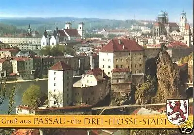 Ansichtskarte, Passau, Teilansicht Vers. 1, ca. 1985