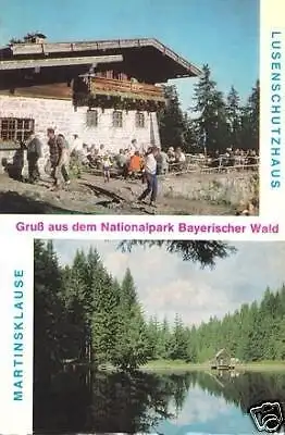 Ansichtskarte, Bayerischer Wald, Lusenschutzhaus, ca. 1971