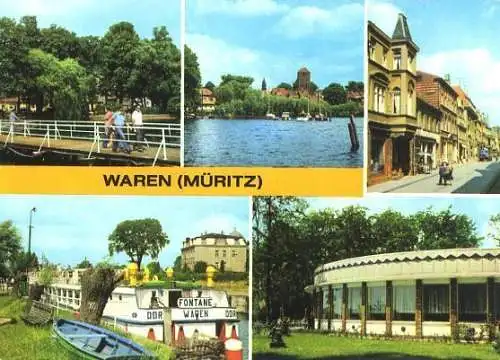 AK, Waren Müritz, fünf Abb., 1981