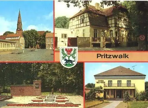 Ansichtskarte, Pritzwalk, 4 Abb., u.a. HOG "Forsthaus Hainholz"