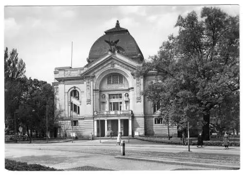 Ansichtskarte, Gera, Theater, 1958