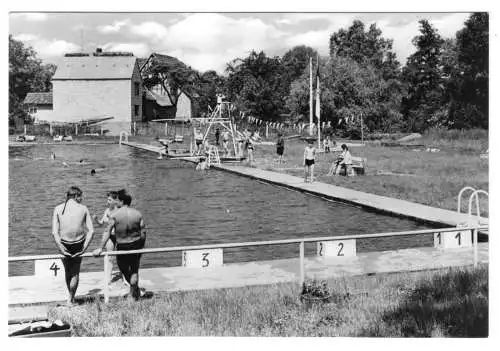 AK, Hainspitz Kr. Eisenberg, Freibad, belebt, 1969