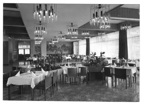 AK, Oberhof Thür., Interhotel Panorama, Restaurant Rennsteig, 1973