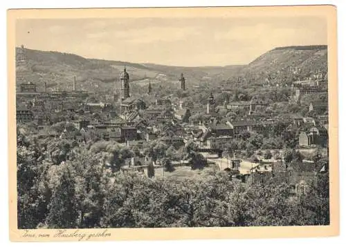 Ansichtskarte, Jena, Teilansicht, um 1950