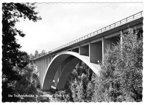 AK, Hermsdorf Thür., Autobahn, Teufelstalbrücke, 1967