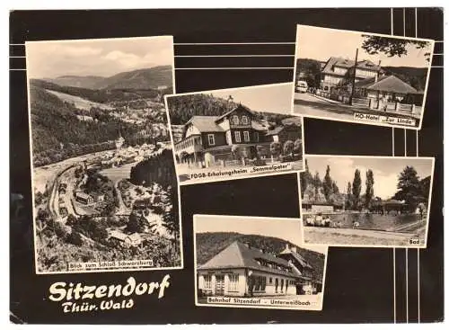 AK, Sitzendorf Thür. Wald, fünf Abb., gestaltet, 1962