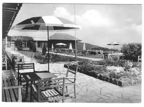 AK, Andenhausen Rhön, Ferienheim Katzenstein, Terrasse, 1972