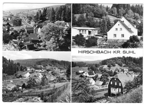 Ansichtskarte, Hirschbach Kr. Suhl, vier Abb., 1981