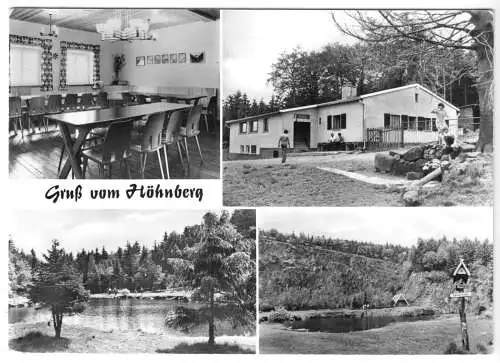 Ansichtskarte, Schnellbach Thür. Wald, Jugendherberge "Werner Seelenbinder", vier Abb. 1983