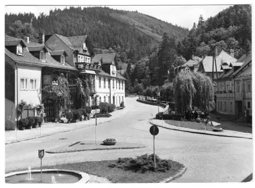 Ansichtskarte, Leutenberg Thür., Straßenpartie, 1973