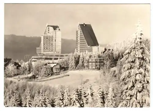 AK, Oberhof Thür., Interhotel Panorama, Winteransicht, 1970