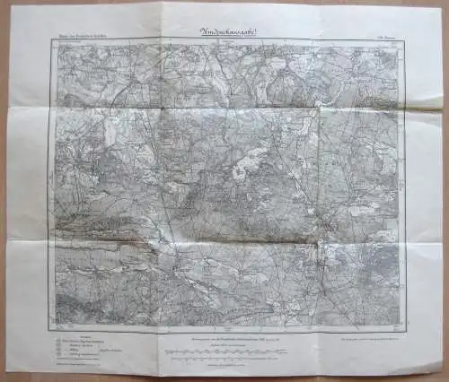 Topographische Karte des Deutschen Reiches, Blatt 318 Zossen, um 1922